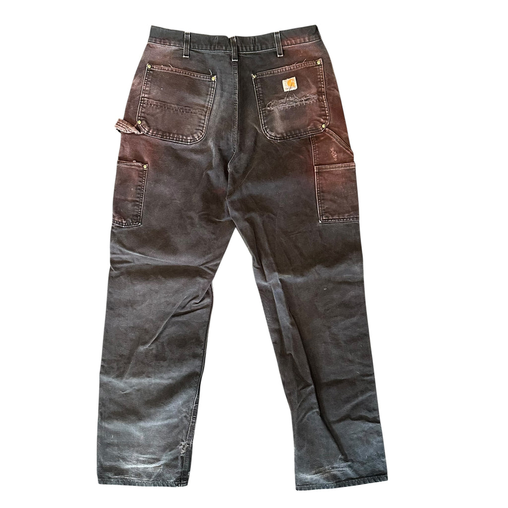 Vintage Carhartt Double Knee Bleach Black