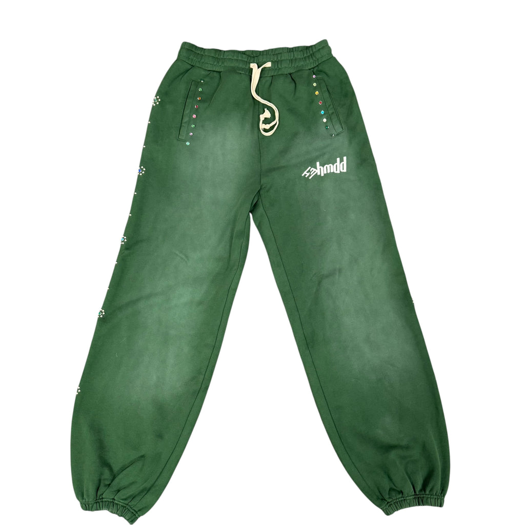 HMDD “Green” Flower Gem Sweatpants