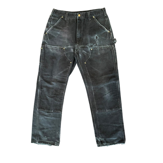 Vintage Carhartt Double Knee Repaired Black