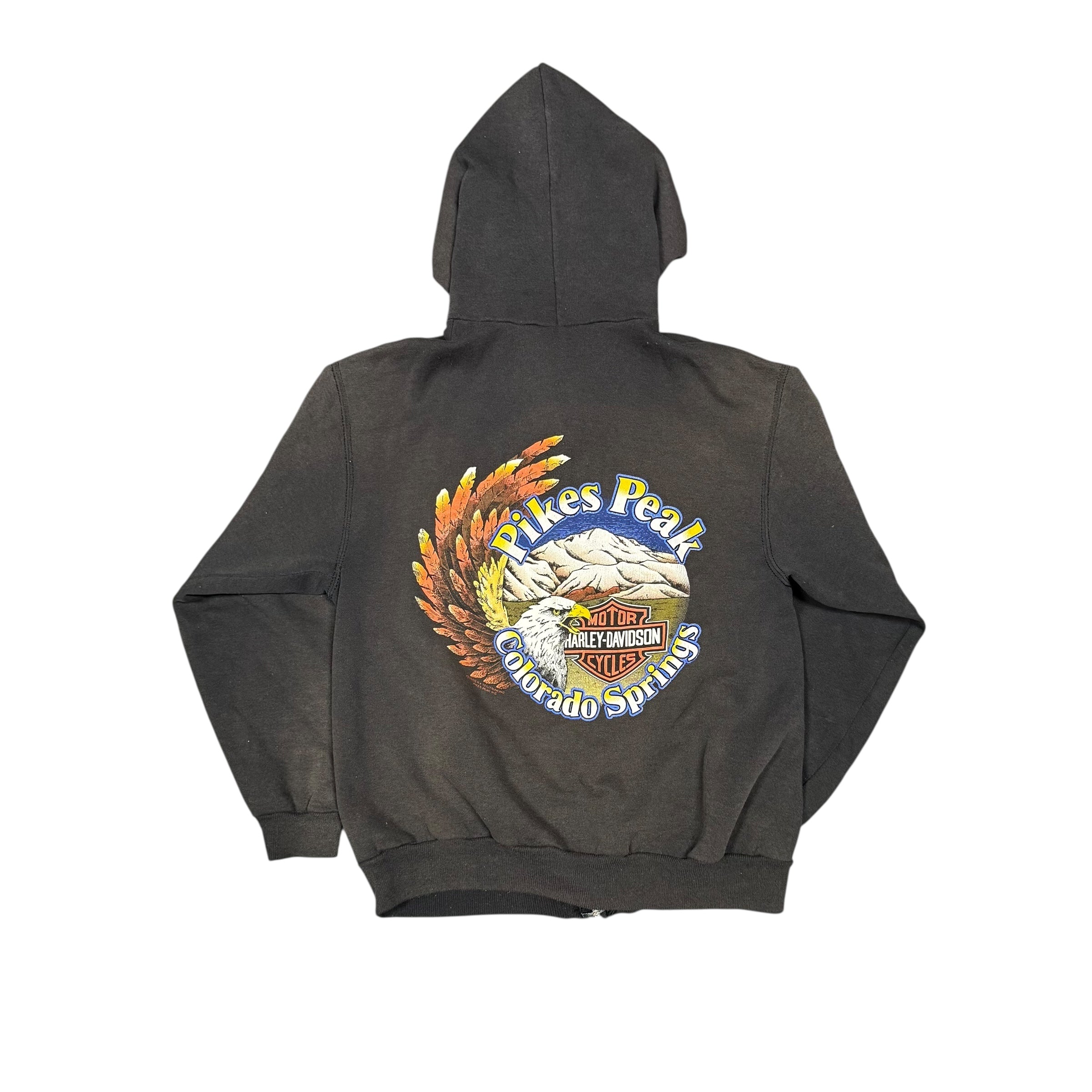 Vintage Harley Pikes Peak Zip Hoodie