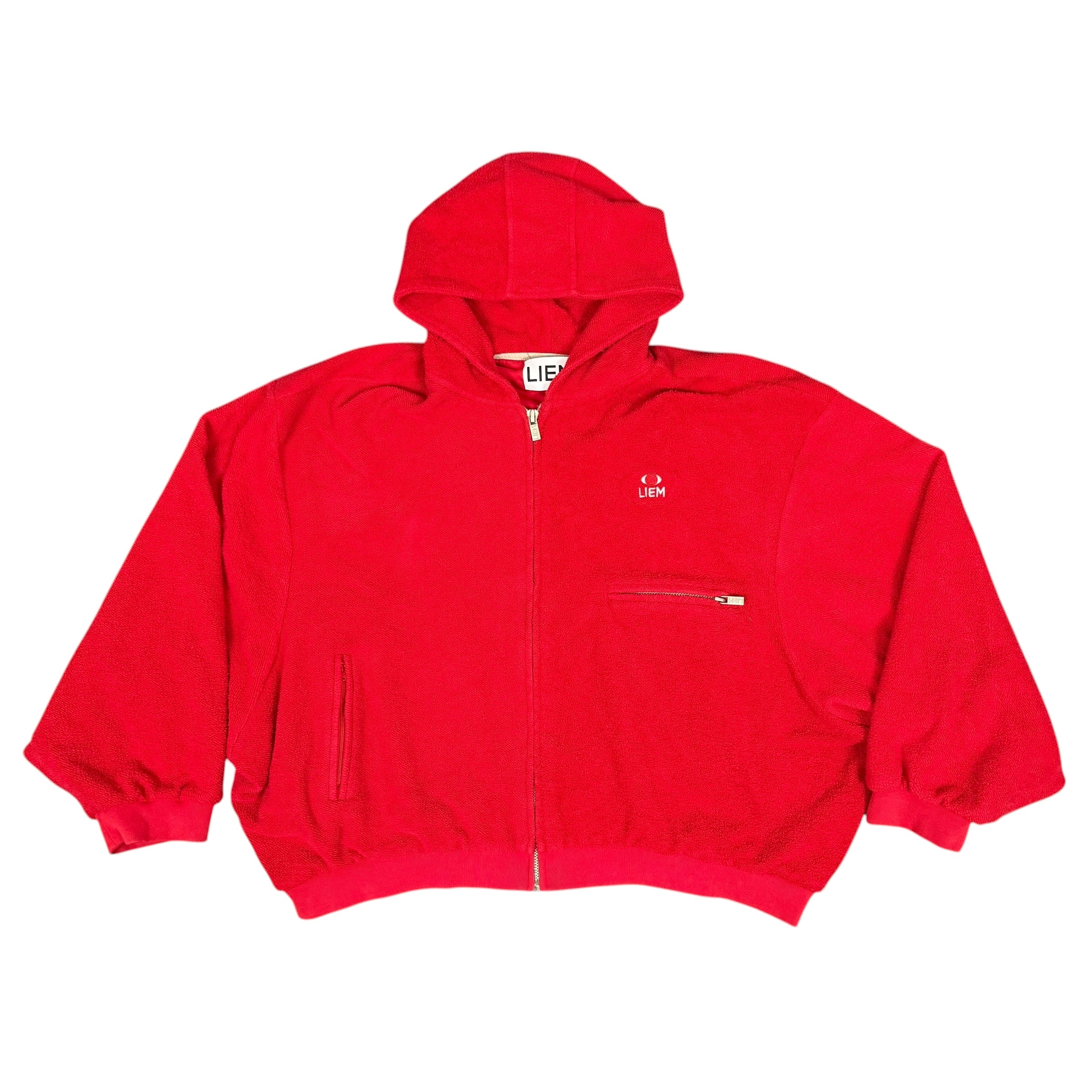 NEW Liem Red Fleece Zip Hoodie
