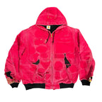 Vintage Carhartt Destroyed Red Hooded Jacket
