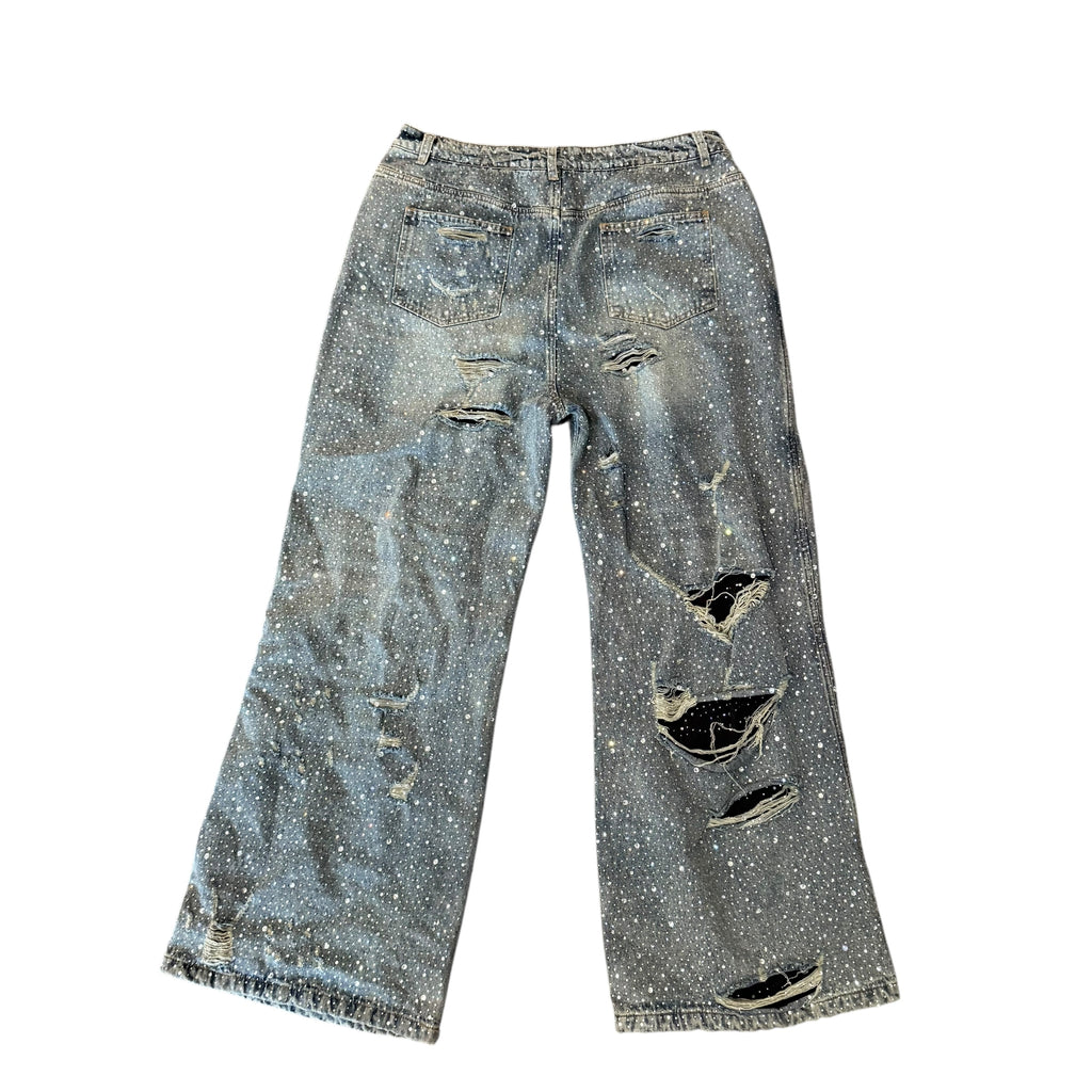 Vale Lives Rhinestone Blue Jeans