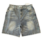 NEW Vale Lives Blue/Pink Jewel Denim Shorts