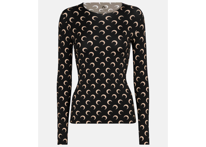 Marine Serre All Over Moon L/S Top